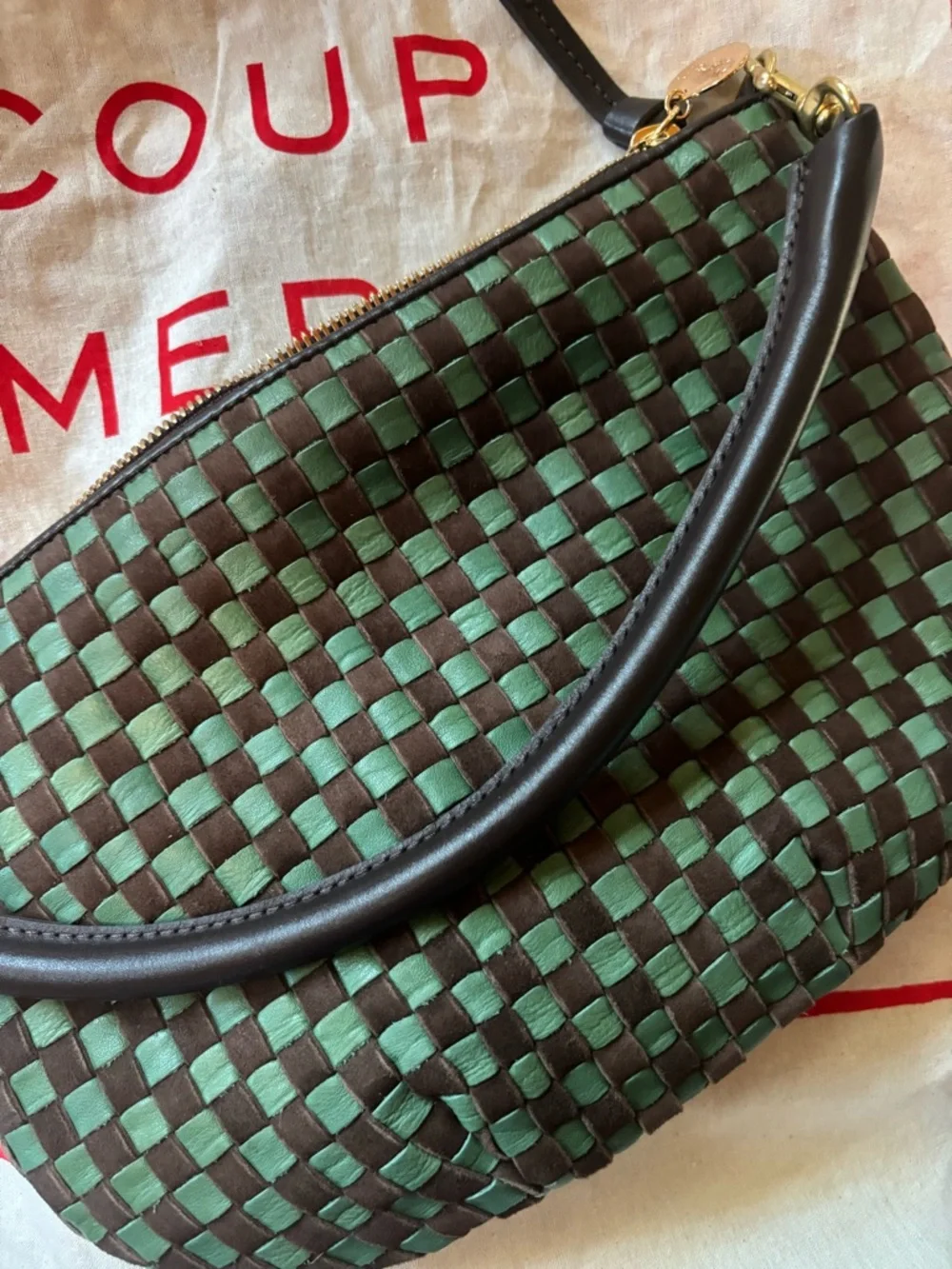 Clare V. Petit Moyen - Pine/ Chocolate NWT - Picture 8 of 8
